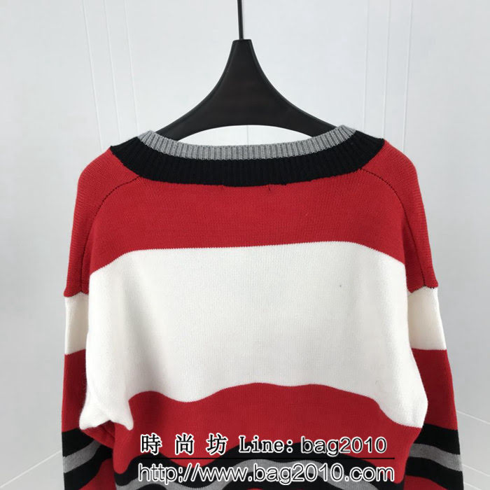 BURBERRY巴寶莉 專櫃同步 18ss秋冬新款 撞色大V淨毛衣 情侶款 ydi1386